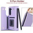 thumbnail image 6 of Dteck for Samsung Galaxy Z Fold 6 Wallet Case with 6 Credit Card Slots and S-Pen Slot,RFID Blocking Multi Card Function Magnetic Clasp Kickstand for Man Women, Purple, 6 of 7