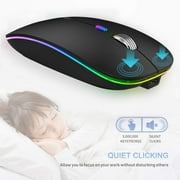 TENMOS Wireless Bluetooth Mouse Rechargeable Silent Mouse Dual Mode (Bluetooth 5.1 + 2.4G) with Nano Receiver