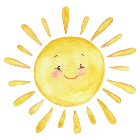 Splihome Colorful Cartoon Sun Wall Stickers For Children'S Bedroom and Home Decoration