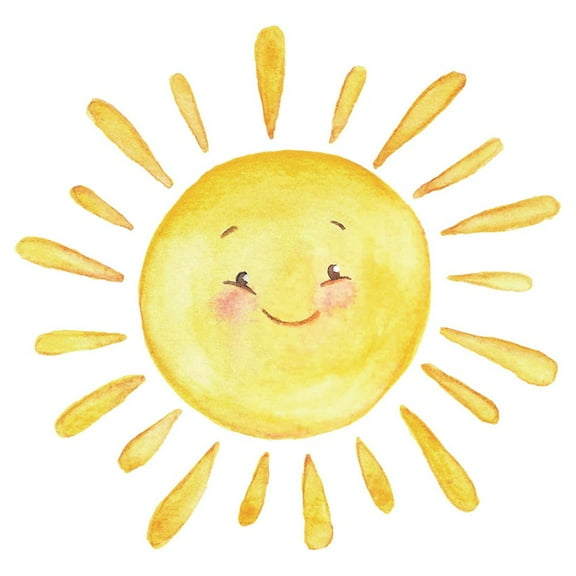 Splihome Colorful Cartoon Sun Wall Stickers For Children'S Bedroom and Home Decoration