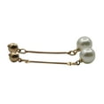 thumbnail image 3 of Opolski 1Pair Women's Fashion Elegant Gold Plated Long Bar Faux Pearl Drop Earrings, 3 of 8