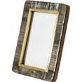 thumbnail image 4 of Creative Co-Op Hand-Carved Horn Photo Frame with Brass Border, Black & Natural (Holds 4" x 6" Photo), 4 of 5