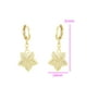 thumbnail image 2 of Aretes Colgantes Para Dama Flor Pensamiento Oro 14K Laminado dorado Unitalla, 2 of 7