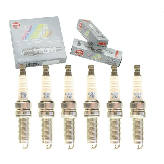 6 pc NGK Laser Iridium Spark Plugs compatible with Honda Pilot 3.5L V6 2012-2013