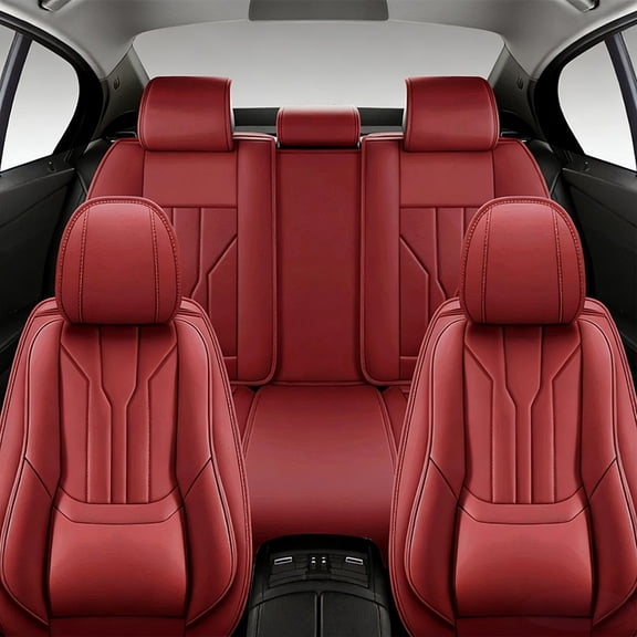 For Toyota Camry Car Seat Covers 5-Seats Front Rear Protector Leather Full Set