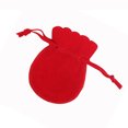thumbnail image 1 of Qarigey 50 Uds bolsa de joyería con cordón de doble cara bolsa de elevación de pila regalos adornos de franela redonda embalaje de joyería boda Ropa, zapatos y accesorios Miscelánea Rojo Qarigey AP015690-01, 1 of 6