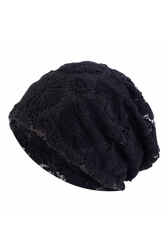 Beanies Hats Men, Women's Foldable Mesh Handmade Floral Lace Cotton Chemotherapy Hair Loss Caps Slouchy Hat, Beanie for Women, Baby Beanie