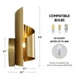 thumbnail image 2 of Bestco Modern Artistic Wall Sconce with Novelty Gold Shade, 2 of 7