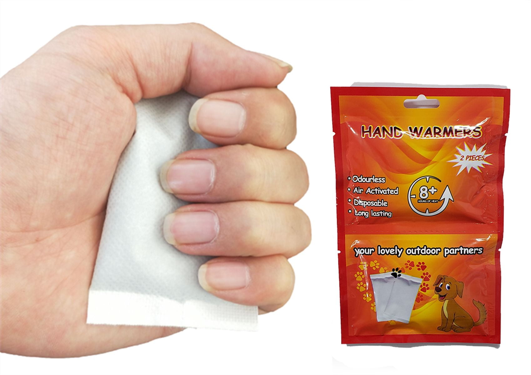 5-Pairs / 10 Warmers 8 Hours of Continuous Heat Safe and Odorless TSA Approved Air Activated Heating Packs for Hands Toes and Body Hand & Body Warmers