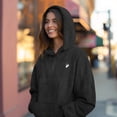 thumbnail image 5 of Dalix Heartly Ghost Embroidery Washed Sweatshirt Hoodie Fleece Relaxed Fit Lounge Womens in Black XS X-Small, 5 of 5