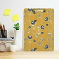 thumbnail image 5 of FMSHPON Grey Flowers Yellow Clipboard Hardboard Wood Nursing Clip Board and Pull for Standard A4 Letter 13x9 inches, 5 of 7
