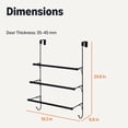 thumbnail image 6 of Over the Door Towel Rack with hooks, 19.3W x 6.6D x 24.8H inch, Black, 6 of 6