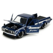 1972 Datsun 620 Pickup Truck Blue Metallic and Cream JDM Tuners Series 1/24 Diecast Model Car by Jada