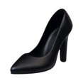 thumbnail image 1 of Zapatos de tacón alto de moda para mujer, hechos a mano a escala, zapatos de tacón alto para mujer, para 12'' negro, 1 of 3