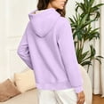 thumbnail image 4 of Women's Sherpa Fleece Lined Hoodie Winter Warm Thermal Heavyweight Plain Pullover Thicken Sweatshirt Tops with Pockets, 4 of 6