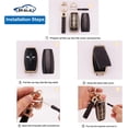 thumbnail image 4 of Key Fob Cover Compatible with Fit for Genesis G80 GV80 GV70 G70 G90 2021 2022 2023 8 Button Key Case Shell with Keychain Case Holder Protector,1,Black, 4 of 6