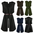 thumbnail image 1 of 2026 Medieval Costume Tunic, Lace Up Shirt, Renaissance Collar, Stage Performance Wear, Cosplay Attire, 1 of 9