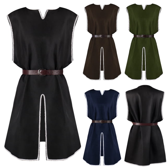 2026 Medieval Costume Tunic, Lace Up Shirt, Renaissance Collar, Stage Performance Wear, Cosplay Attire