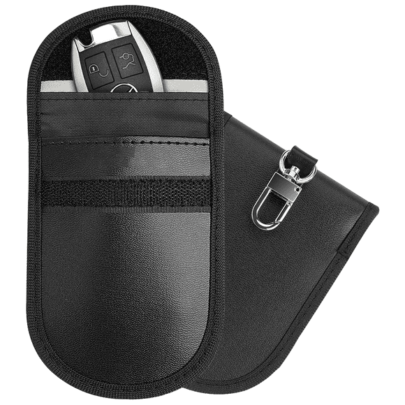Faraday Bag for Key Fob (2 Pack), Car RFID Signal Blocking, Anti-Theft Pouch, Anti-Hacking Case Blocker, Faraday Cage Protector