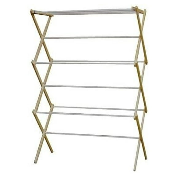Wood Clothes Drying Rack - 42.5"H x 29.5"W x 14"D - Folding Laundry Rack - Heavy Duty Clothes Rack - Indoor Drying Rack