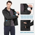 thumbnail image 5 of BALEAF Men's Lightweight Puffer Outerwear Jacket Warm Winter Hiking Walking Coat Water Resistant Package Black S, 5 of 7