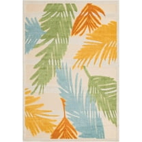 Rugs.com Aruba Outdoor Collection Rug – 5' 3 x 8' Beige Low-Pile Rug Perfect For Any Outdoor Space, Bedrooms, Dining Rooms, Living Rooms