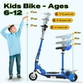 thumbnail image 5 of MAXTRA Upgraded Electric Scooter with Removable Seat for Kids Ages 6-12, Ride on UL Certified Motorized Scooters, 60 Mins Ultra-long Battery Life, Up to 10MPH and 155LBS Max Load, Blue, 5 of 10