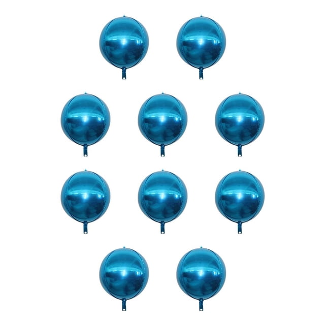 Bewildely Globos redondos Película de aluminio Tamaño grande Regalos para niños Casa Globo Atmósfera Arreglo Accesorios para fotos Accesorio Azul Azul 10piezas Bewildely CBP376623