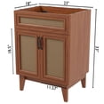 thumbnail image 5 of JONATHAN Y Javer 24 in. W x 18 in. D x 33 in. H, Rattan 2-Shelf, Bath Vanity Cabinet ONLY, Walnut, VAN1009B, 5 of 7