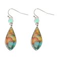 thumbnail image 2 of Fiudx Ofertas del día Pendientes de moda para mujer con hojas huecas y cuentas con gancho, 2 of 7