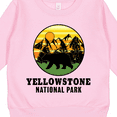 thumbnail image 3 of Inktastic Yellowstone National Park with Bear Mountains and Trees Cricle Toddler Sweatshirt, 3 of 4