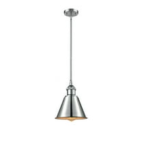 516-1S-PC-M8 Innovations Lighting Smithfield - 1 Light Stem Hung Mini Pendant In Industrial Style-7.5 Inches Tall and 7 Inches Wide-Polished Chrome
