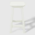 thumbnail image 4 of WestinTrends Malibu 24" HDPE Outdoor Patio Counter High Backless Square Bar Stools Set of Three, White, 4 of 8