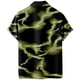 thumbnail image 2 of Camisas s Para Hombre Nueva impresión 3d Impresión digital Camisa de manga corta suelta informal (Yellow, XL), 2 of 5