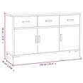 thumbnail image 4 of vidaXL Sideboard Black 110x35x70 cm Solid Pinewood, 4 of 5