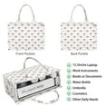 thumbnail image 2 of Large Capacity Tote Bag,White Buffalo Skull Flower Pattern Handbag Fashion Luxury Tote Bag,15.7"x13"x 5.1" Inches,Laptop Compatible, 2 of 6