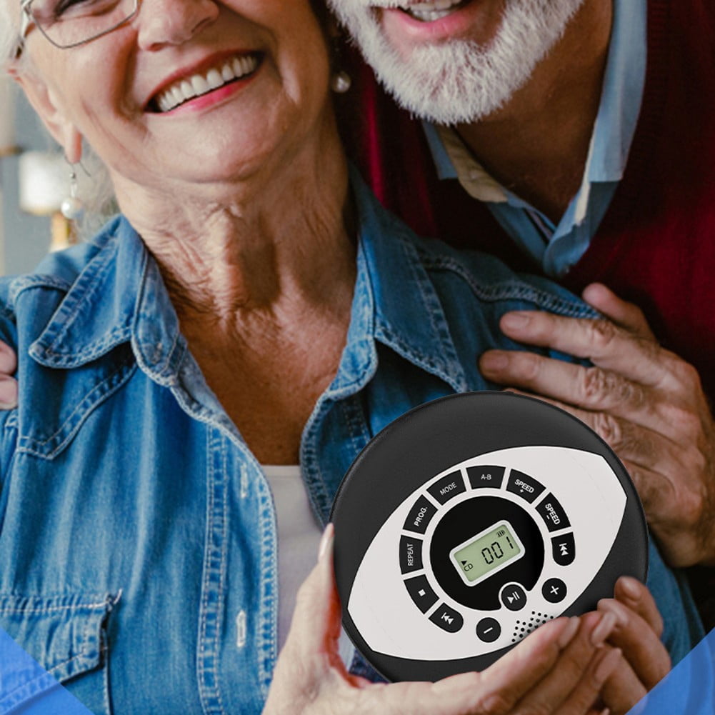 Portable CD Player with Rechargeable Battery Anti Skip: Dual Speakers
