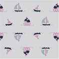 Bacati Little Sailor Boats/Whales Muslin 2Piece Security Blankets