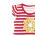 thumbnail image 4 of WUANDIXFA Toddler Girl Outfits 0-7 Years Flower Clothing Girls Kids Pant Top Shirt Bow Set Girls Outfits Set,Red,6-7 Years, 4 of 5