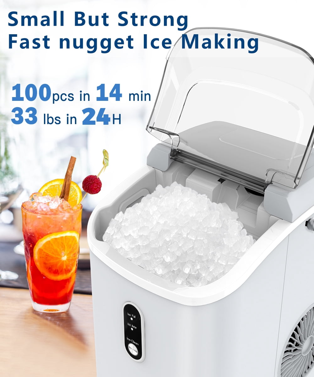 Moifoi Countertop Nugget Ice Maker, Gray