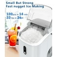 JOY PEBBLE 33lbs Countertop Ice Maker, Crushed Nugget Ice Type with