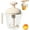 Beige, variant on Ergonomic Multi-Blade Manual Egg Mixer,Press The Egg Beater Cup,Hand Push Rotary Whisk Blender Cup,Built-In Mesh Filter for Foam Removal,Kitchen Mixing Tool for Beating Eggs Frothing Milk
