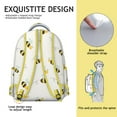 thumbnail image 5 of Minimalist Bees Print Backpack&nbsp;- Lightweight Bookbag for Everyday Use, Hidden Anti-Theft Pocket, Fits 14" Laptop, Waterproof Fabric for Rainy Days, 5 of 6