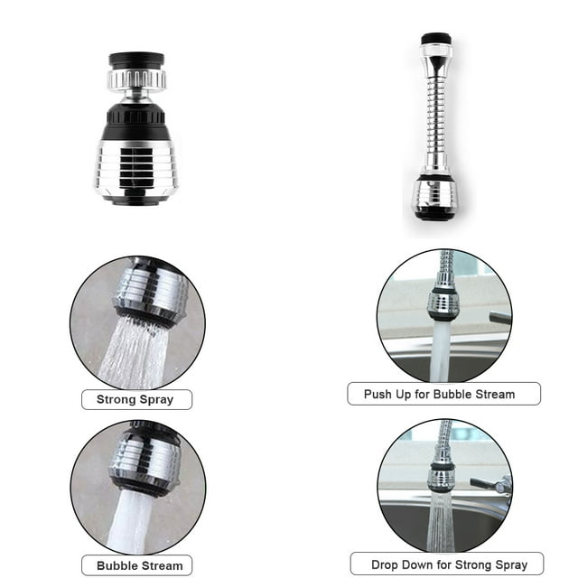 Labymos Faucet Supercharger Movable Kitchen Tap Head Faucet Bubbler Tap Splash Filter Nozzle Faucet Spray