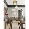 thumbnail image 2 of Baxter 3 Lights Brass Pendant With Frosted White Glass, 2 of 5