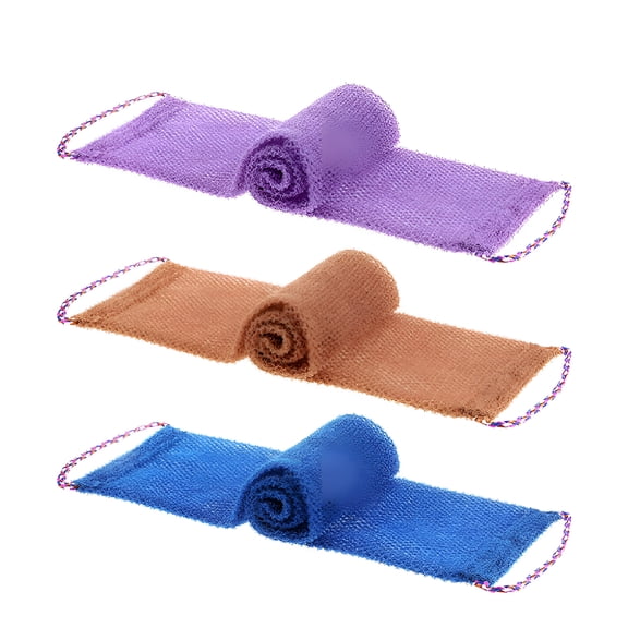 RAGUPEL 3 Pack Set African Net Sponge Bath Towels Wash Cloth Body Scrubbers for Use in Shower,African Exfoliating Net for Back Scrubber Skin Smoother,Body Net Exfoliator