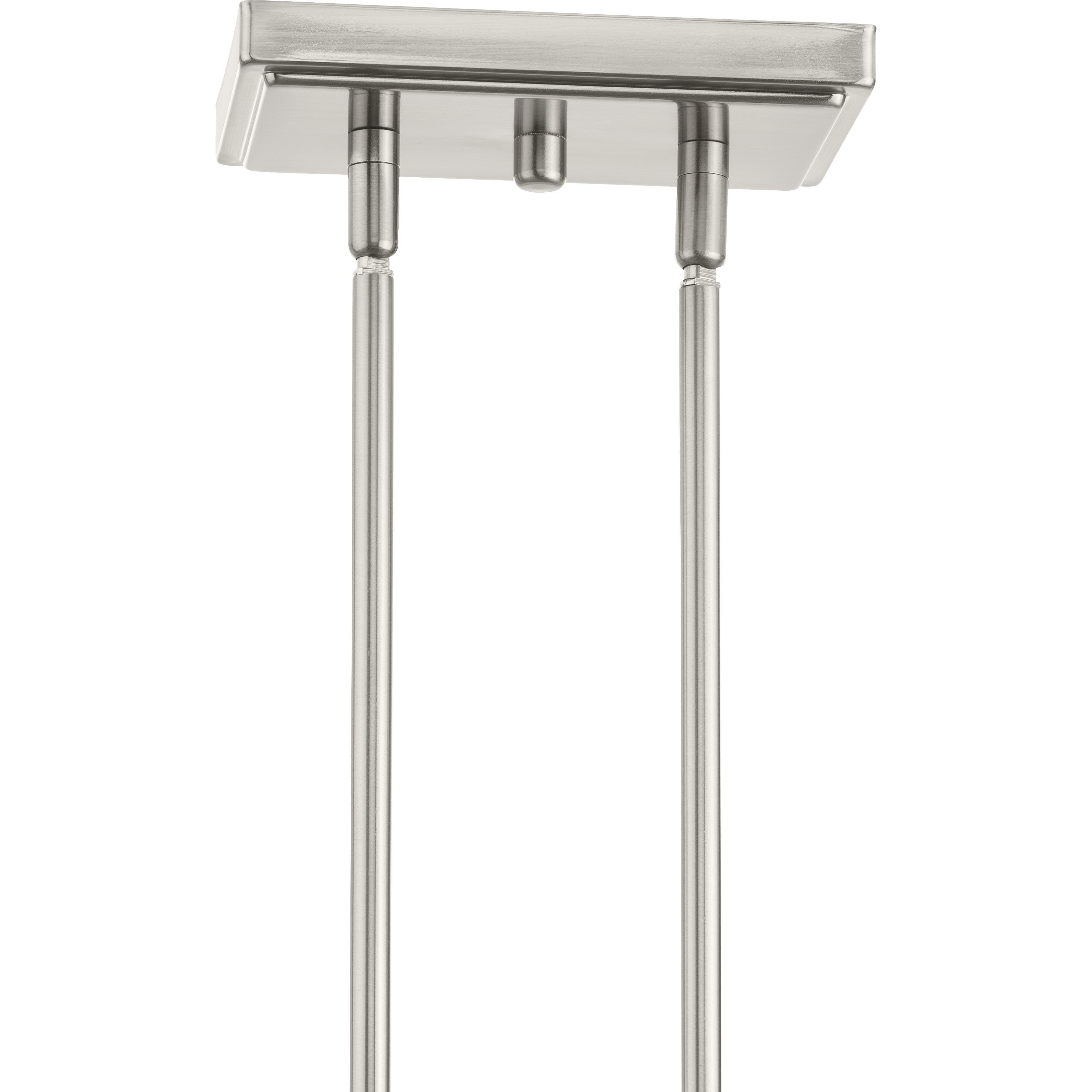 Better Homes & Gardens 4-Light Modern Brushed Nickel Linear Chandelier with Clear Glass