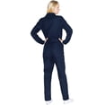 thumbnail image 3 of American Apparel Women Long Sleeve Twill Coverall, Navy, Large, 3 of 6