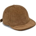 thumbnail image 3 of Zhengup Short Brim Hat Baseball Cap Corduroy Trucker 5 Panel Hat Flat Snapback Caps Cotton Twill Hat Short Bill Cadet Cap, 3 of 9