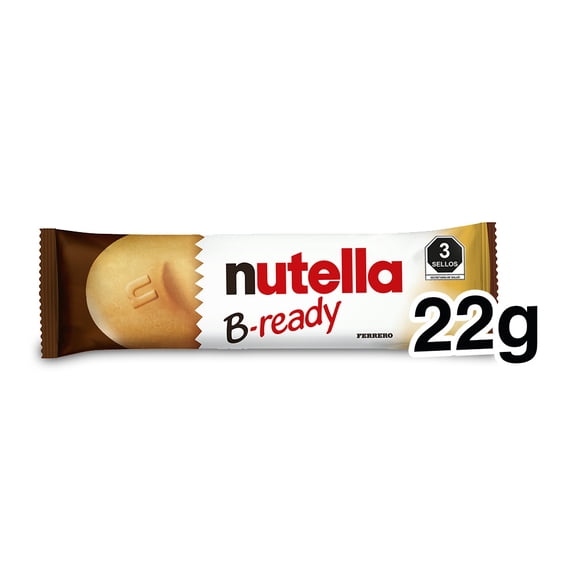 Galleta crujiente Nutella B-ready rellena de crema de avellanas con cacao 22 g